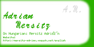 adrian mersitz business card